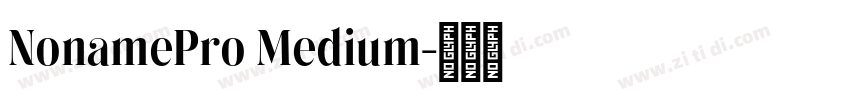 NonamePro Medium字体转换